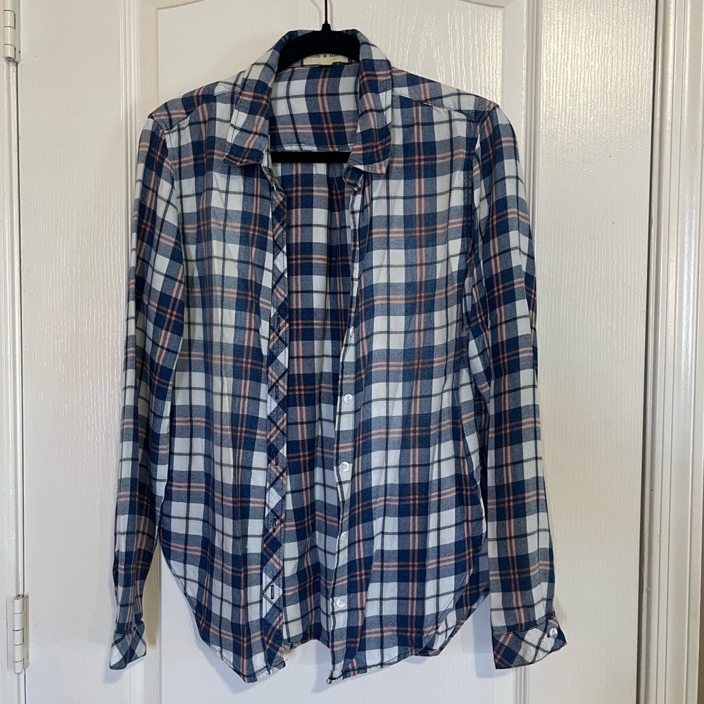 CLOTH AND STONE Anthropologie Plaid Button Down Shirt